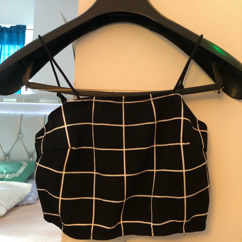 A cute black and white 2-piece skirt